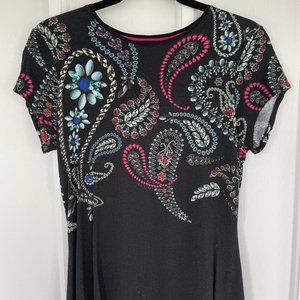 Ted Baker Paisley Gem Tee | Color: Black/Multi | Size 2